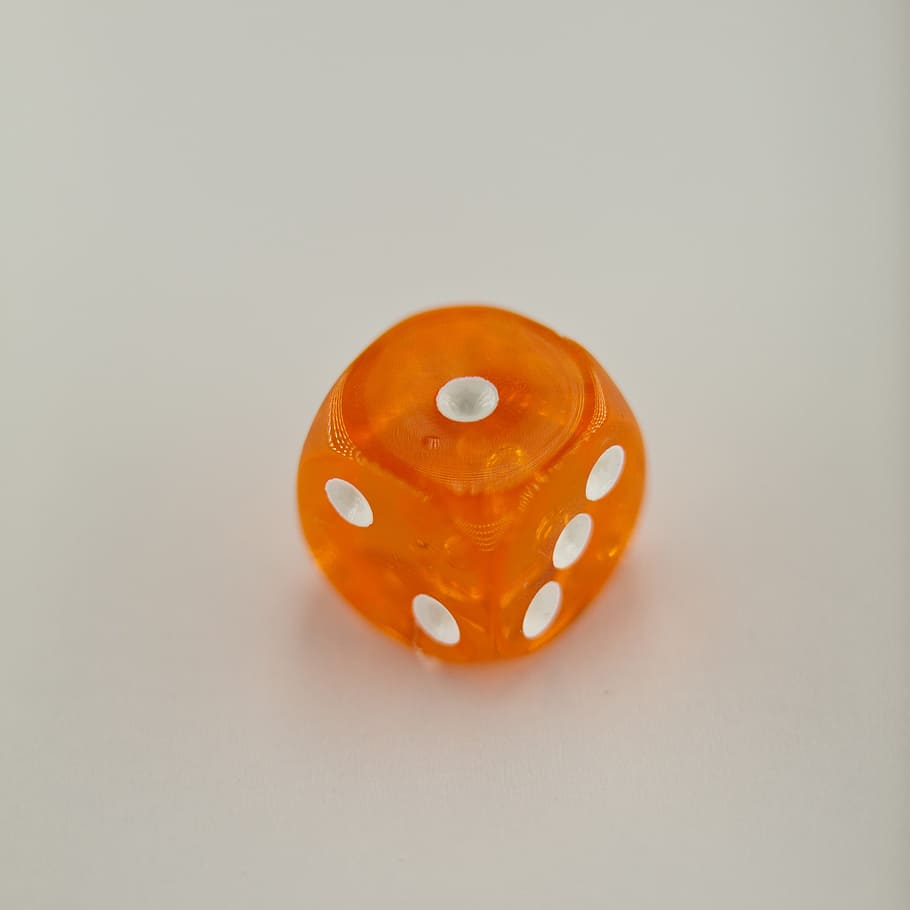 dice, games, dice game, studio shot, orange color, indoors HD wallpaper
