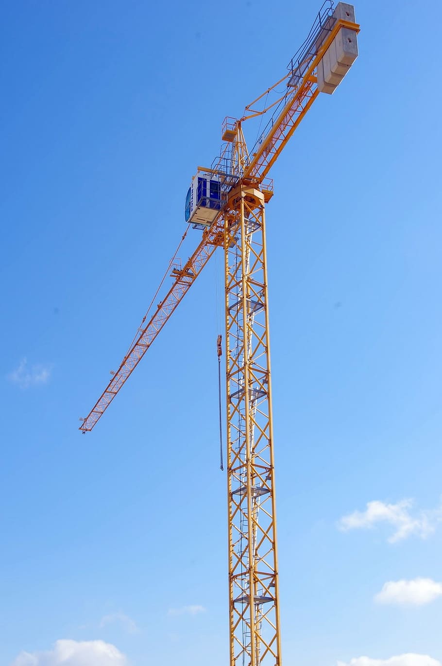 building, crane, new, sky, skyscraper, tall, blue, progress HD wallpaper
