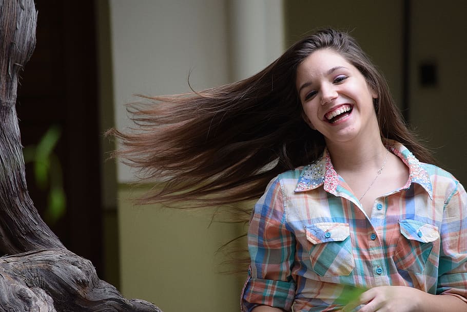 young, model, hairstyle, smiling, one person, young adult, portrait HD wallpaper