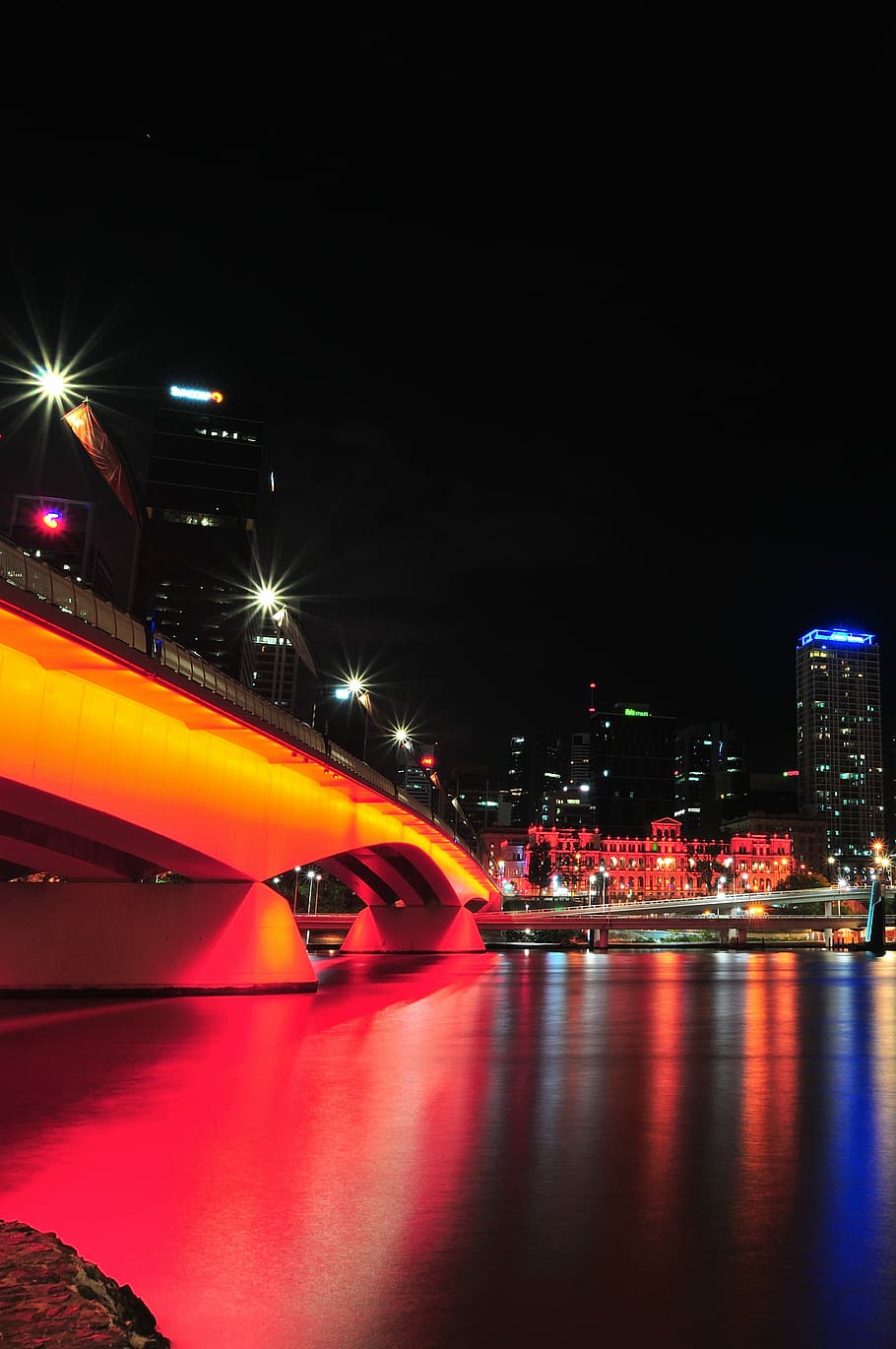 Southbank, Bridge, Brisbane, night, urban Scene, cityscape, HD wallpaper