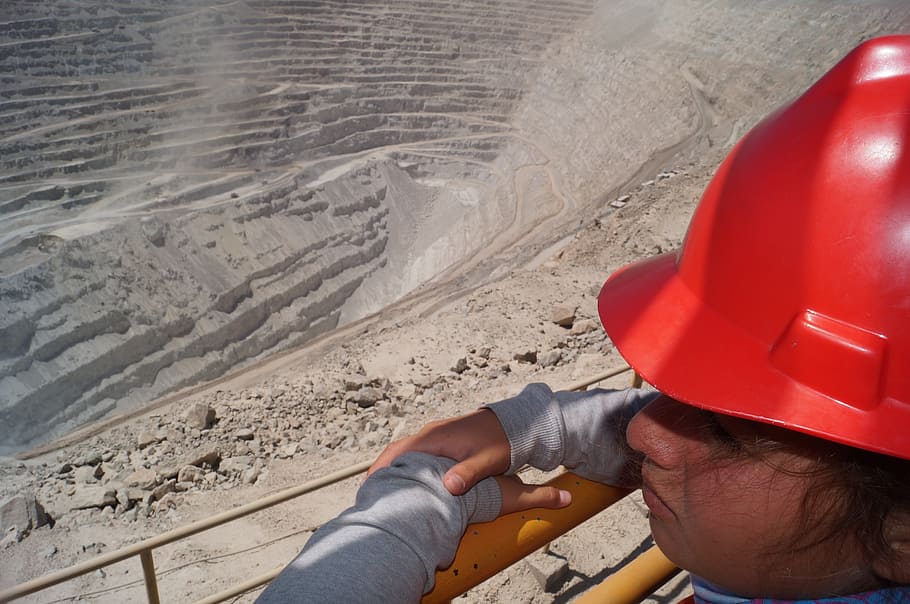 mining, girl, helmet, construction Industry, construction Site HD wallpaper
