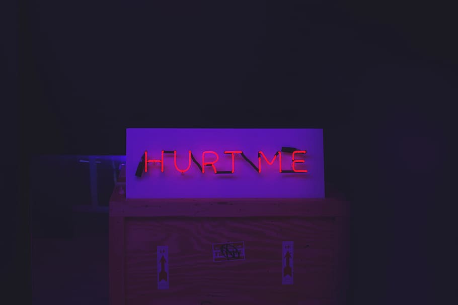 dark, night, box, light, letter, signage, text, western script HD wallpaper