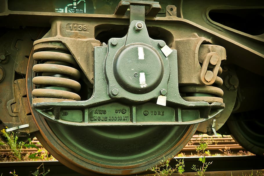 gray and black train wheel, railway, drive, locomotive, linkage