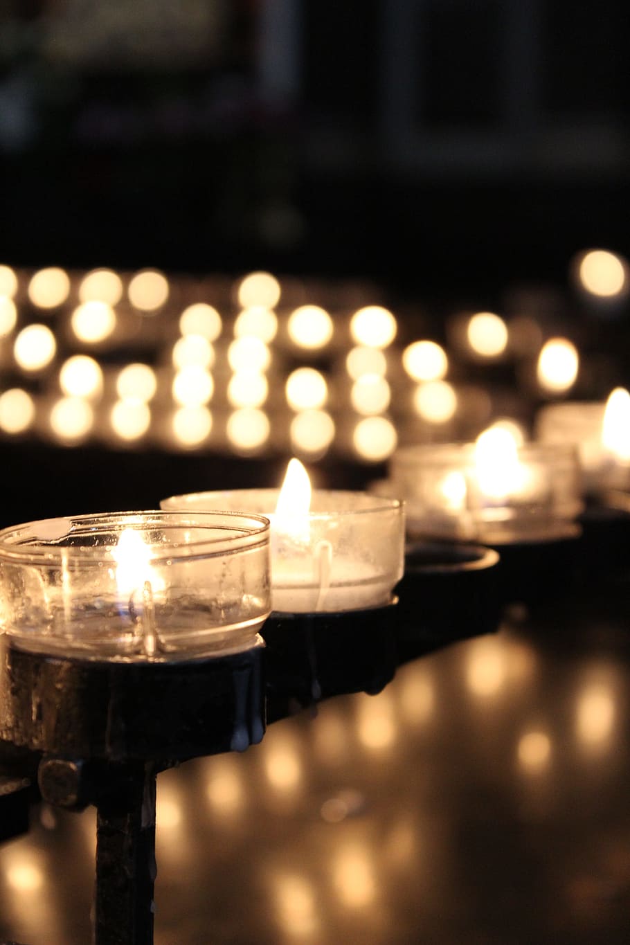 Candle, Church, Light, illuminated, indoors, selective focus HD wallpaper
