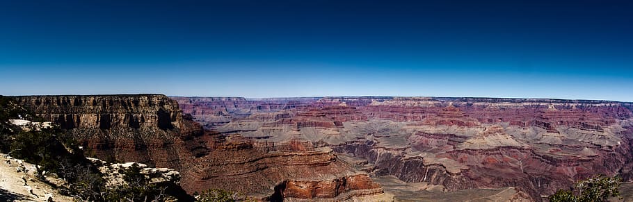 Grand Canyon, Utah, aerial photography of rocky mountains, scenery, HD wallpaper