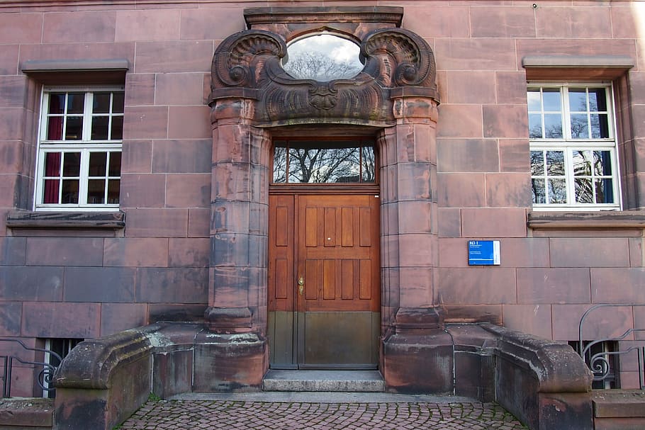 university, building, architecture, input, stairs, freiburg HD wallpaper
