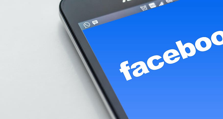 black monitor with Facebook application, internet, network HD wallpaper