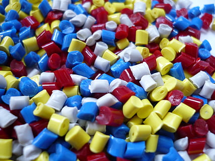 fill the frame photography of plastic blocks, polymer, granules HD wallpaper