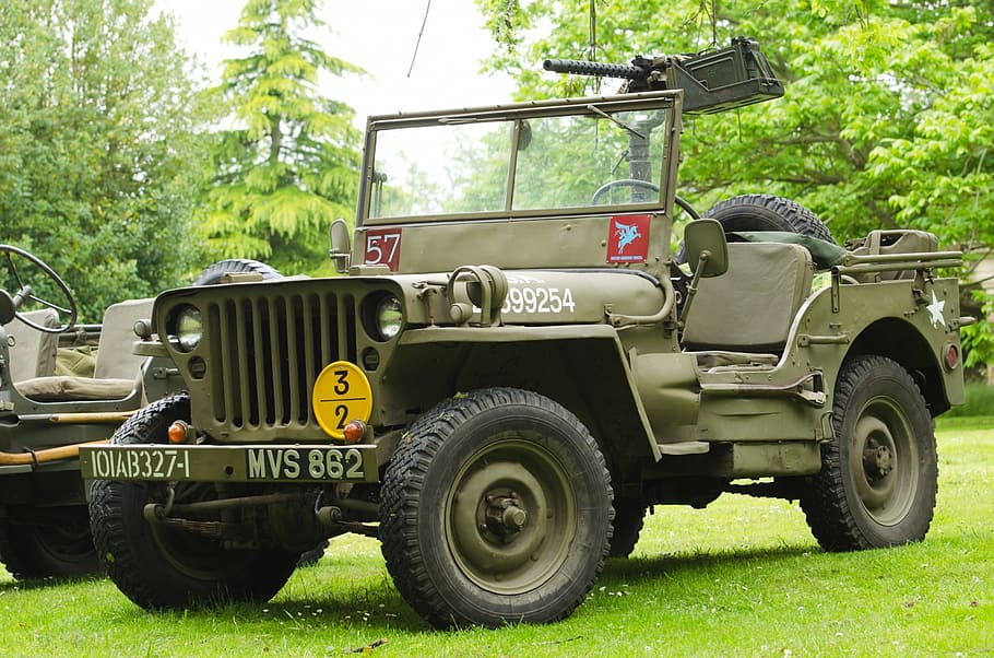 wrangler, winch, old, road, green, power, hoist, field, military HD wallpaper