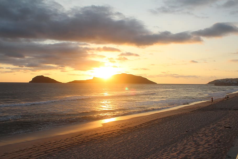 sunset, mazatlan, islands, sea, sky, water, beach, scenics - nature HD wallpaper