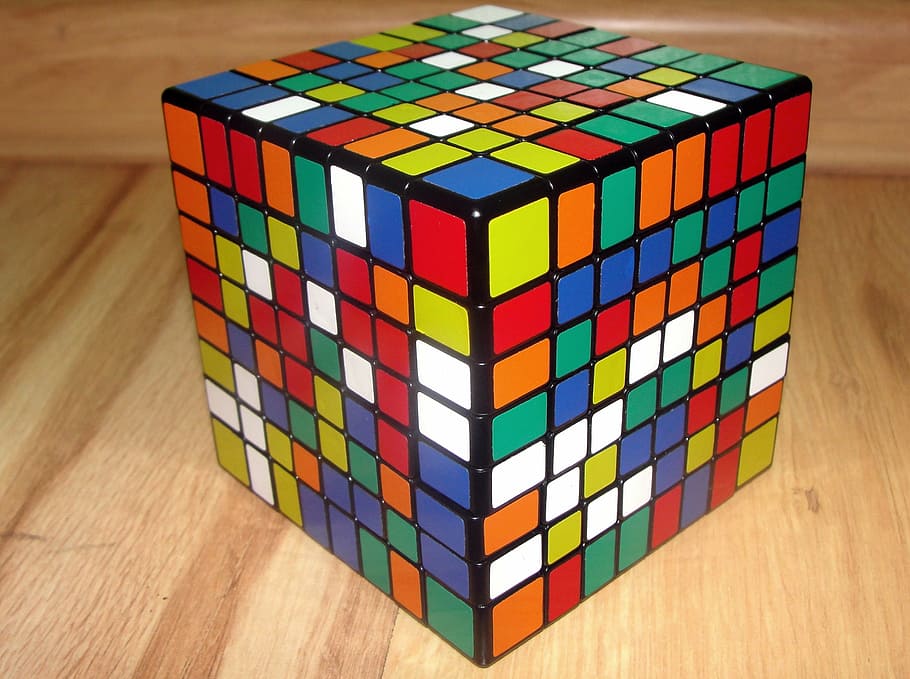 rubik's cube, 8x8x8, jigsaw puzzle, thinking, logic, memory