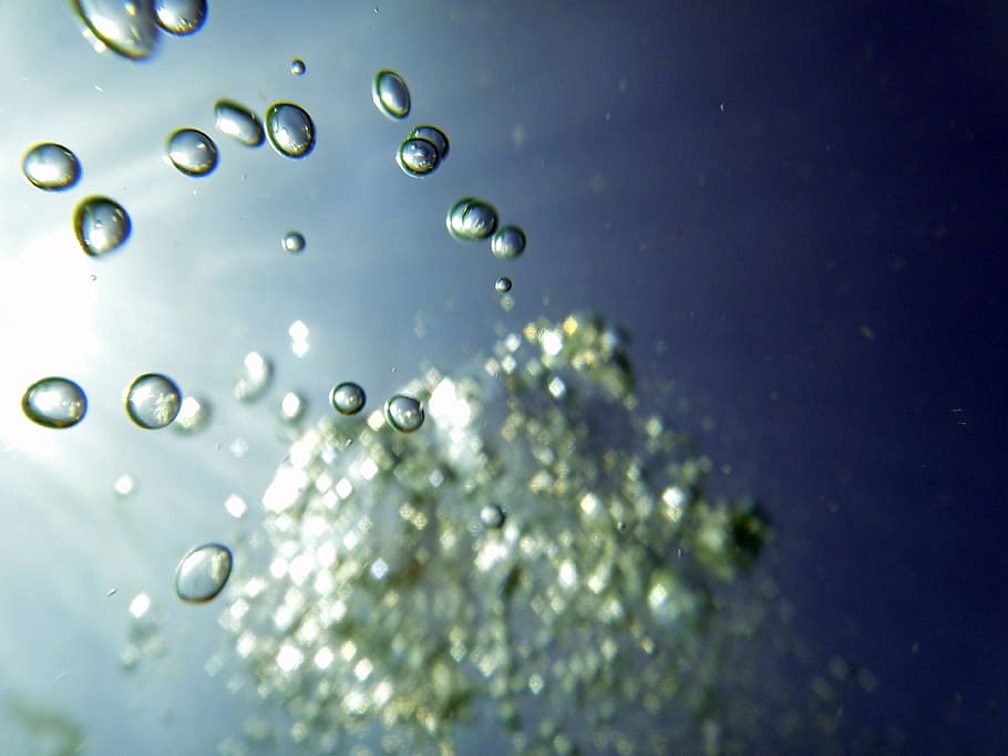 bubbles, sea, beach, ocean, water, drop, nature, no people HD wallpaper