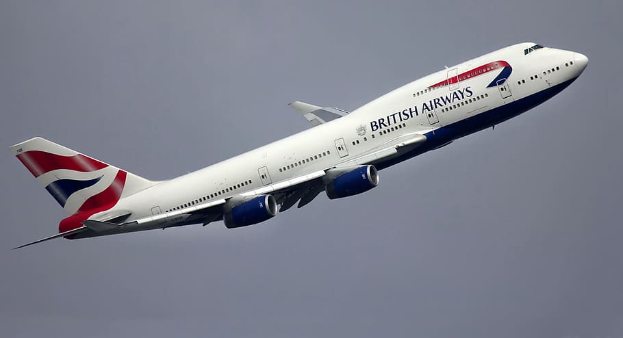 British Airways airplane, airline, aircraft, travel, transport, HD wallpaper