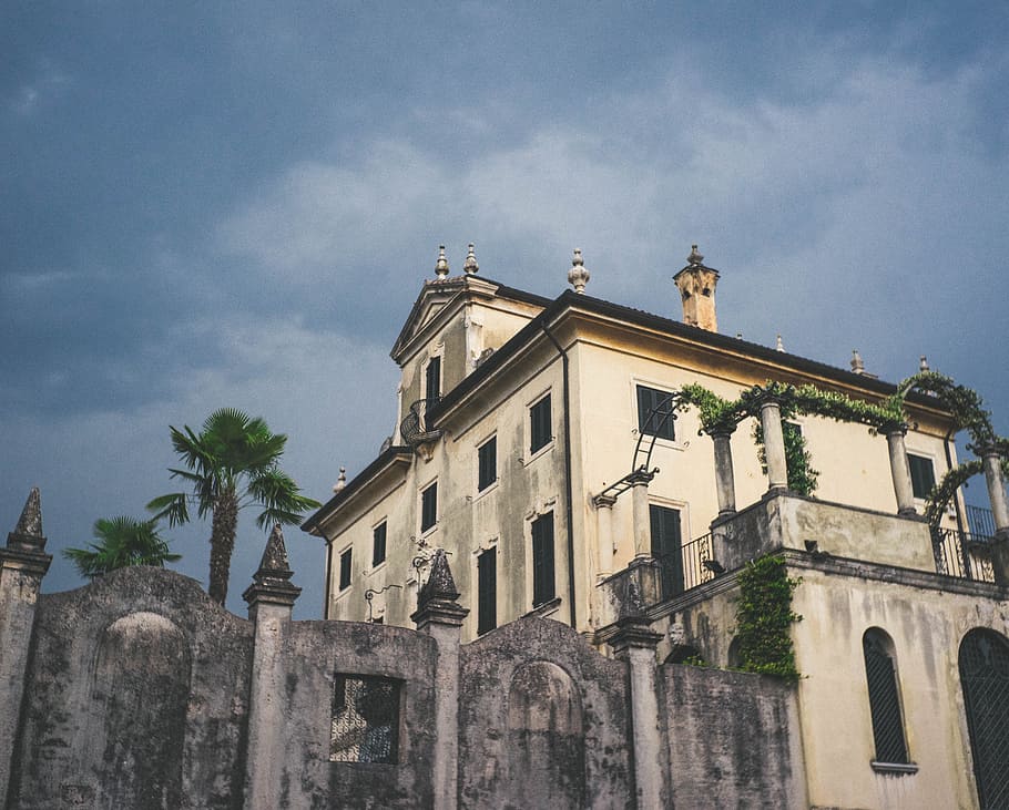 Building, architecture, daylight, facade, home, italy, mansion HD wallpaper