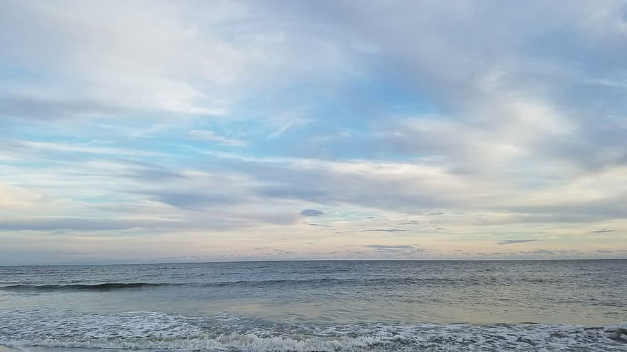 beach, ocean, blue, sea, sky, water, scenics - nature, cloud - sky HD wallpaper