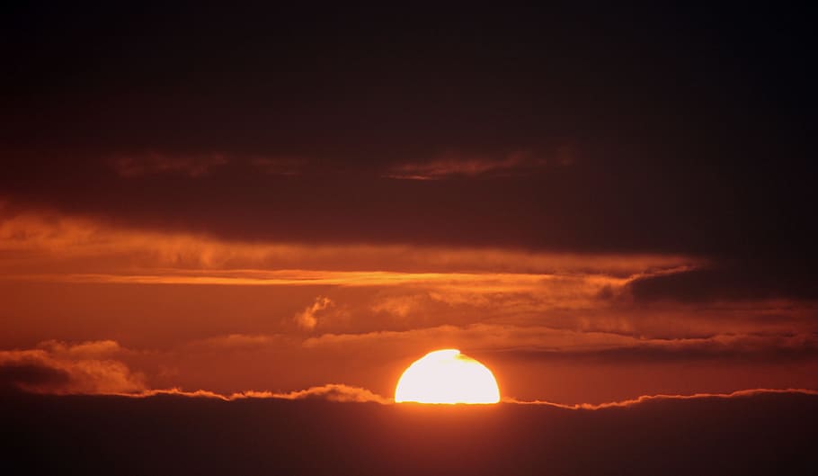 Sunset, Evening, Sky, afterglow, evening sky, abendstimmung HD wallpaper