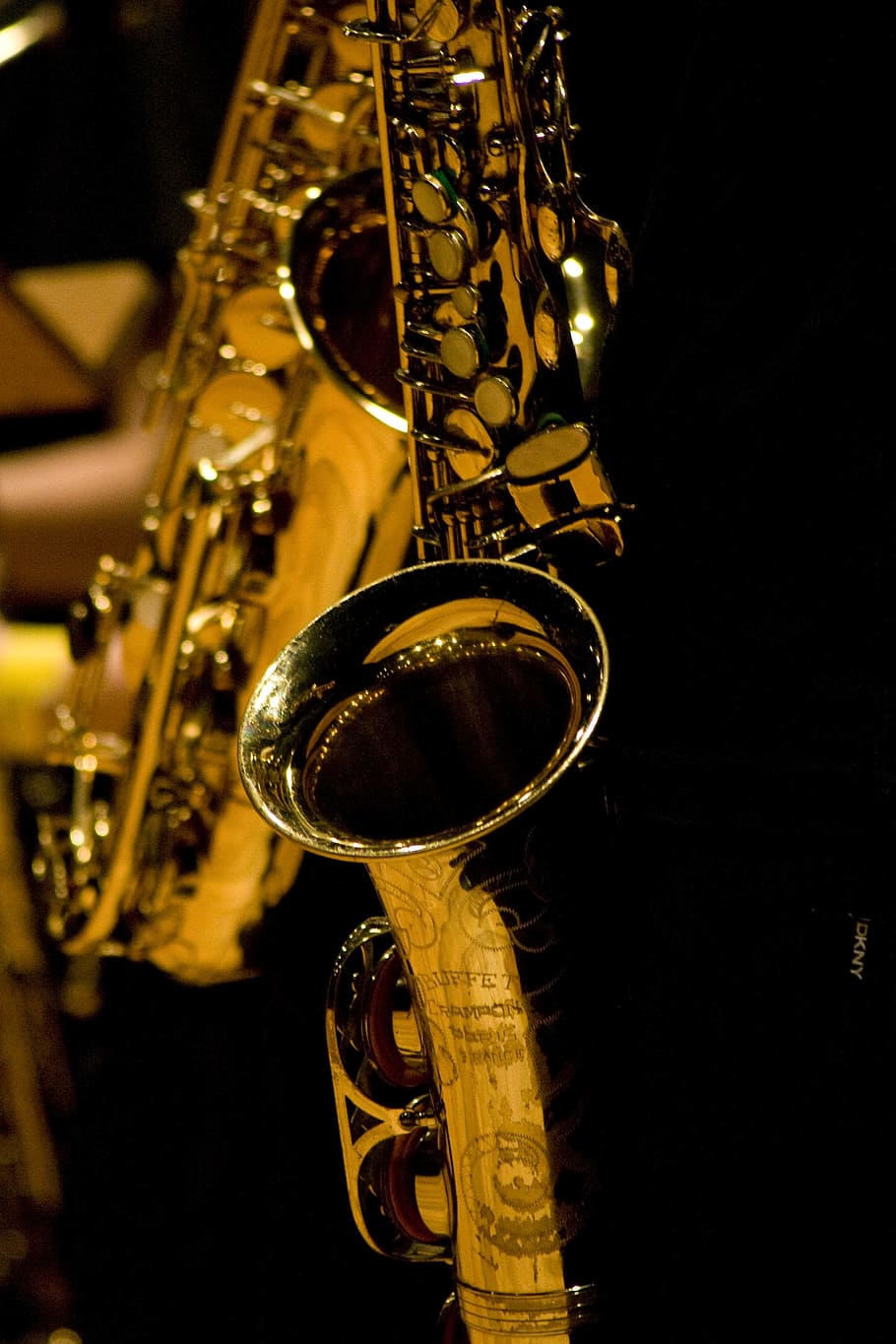 gold saxophone, brass, golden, live, music, entertainment, band, HD wallpaper