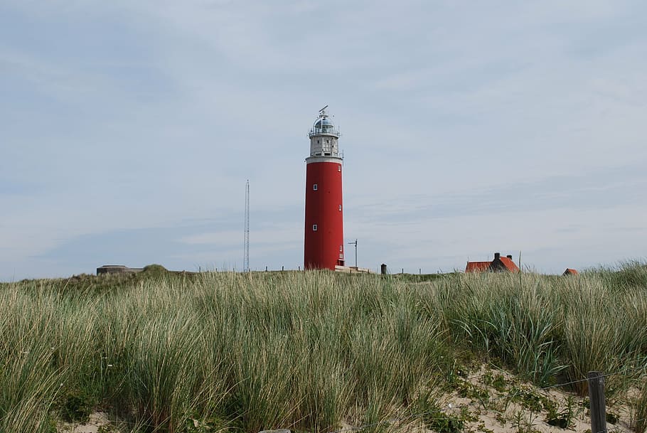 sea, beach, landscape, sky, guidance, lighthouse, building exterior HD wallpaper