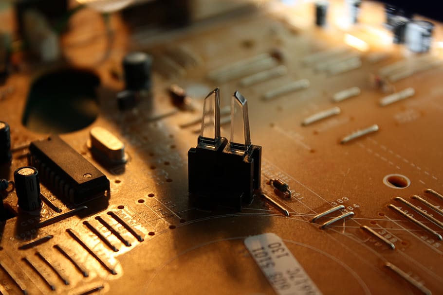 circuit board, microprocessor, capacitor, electronics, old HD wallpaper