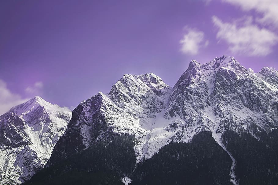 mountain covered with snow, snow-capped mountains during daytime HD wallpaper