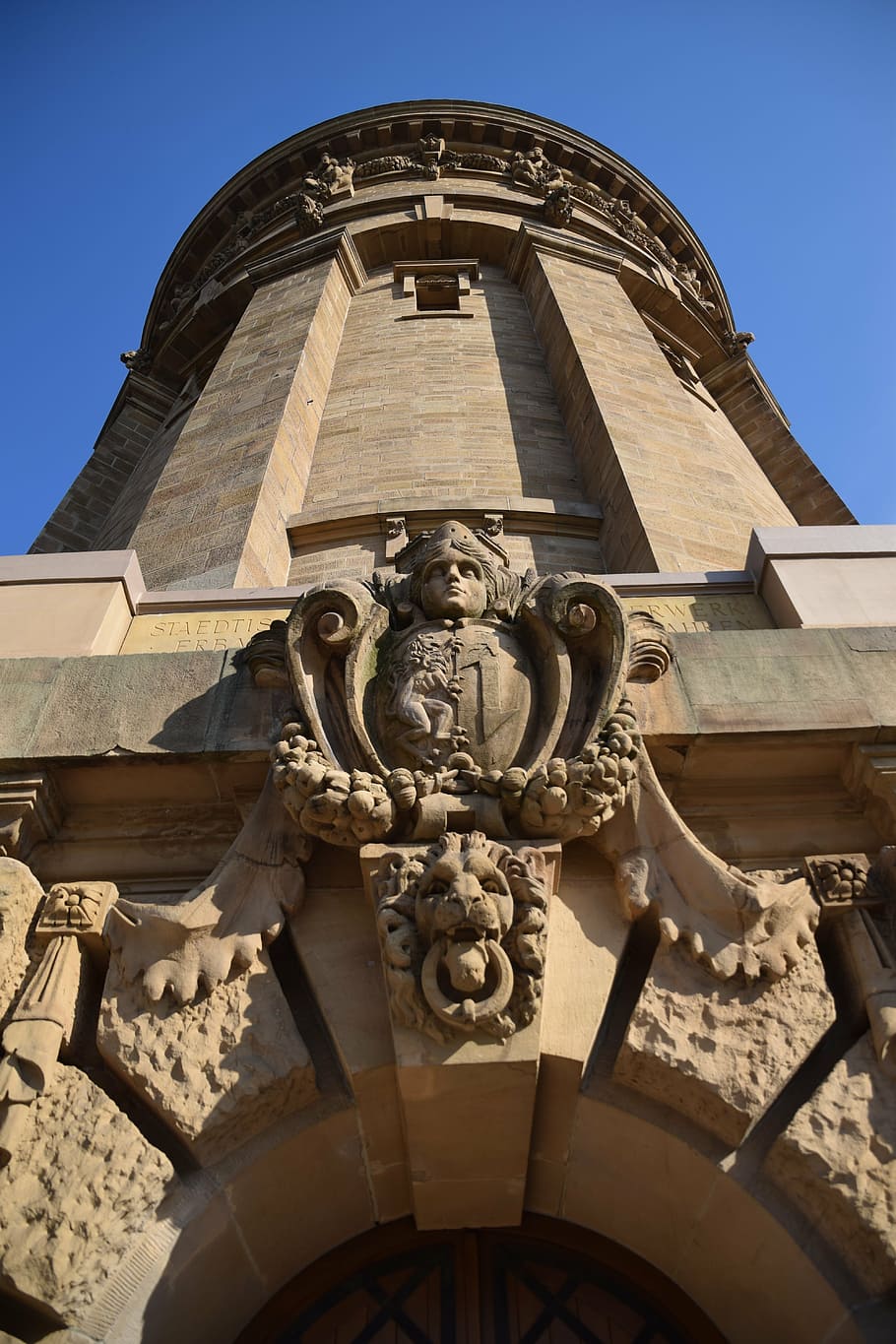 mannheim, germany, water tower, low angle view, architecture HD wallpaper