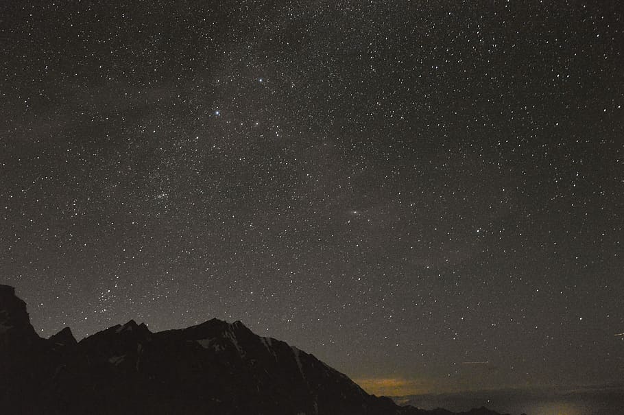 photo of stars and mountain, astronomy, star - Space, night, milky Way HD wallpaper
