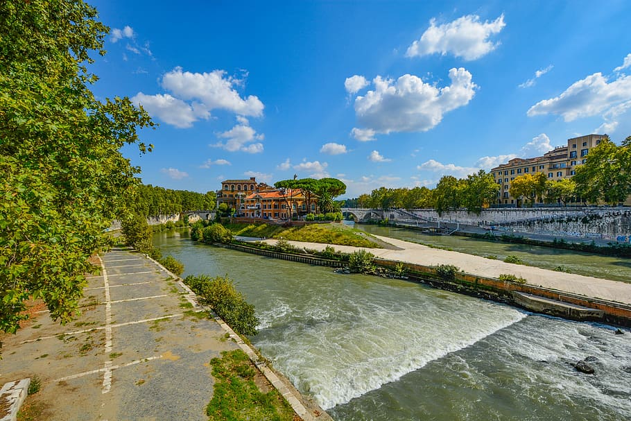 rome, tiber, river, bridge, italy, architecture, europe, roma HD wallpaper