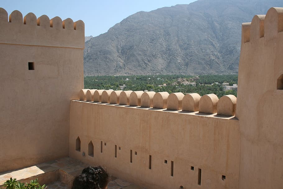 oman, fort, architecture, jibreen, mountain, nature, scenics - nature HD wallpaper
