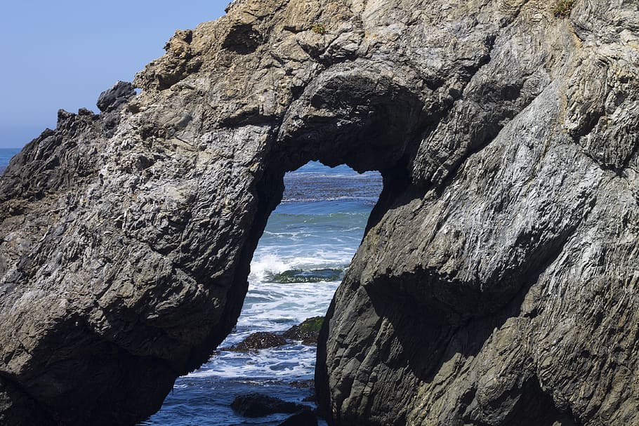 Rock Formation, Big Sur, Pacific Ocean, rock - object, sea HD wallpaper