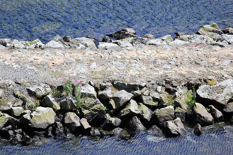 Edersee, Barrier, Wall, Access, Hesse, barrier wall, water power HD wallpaper