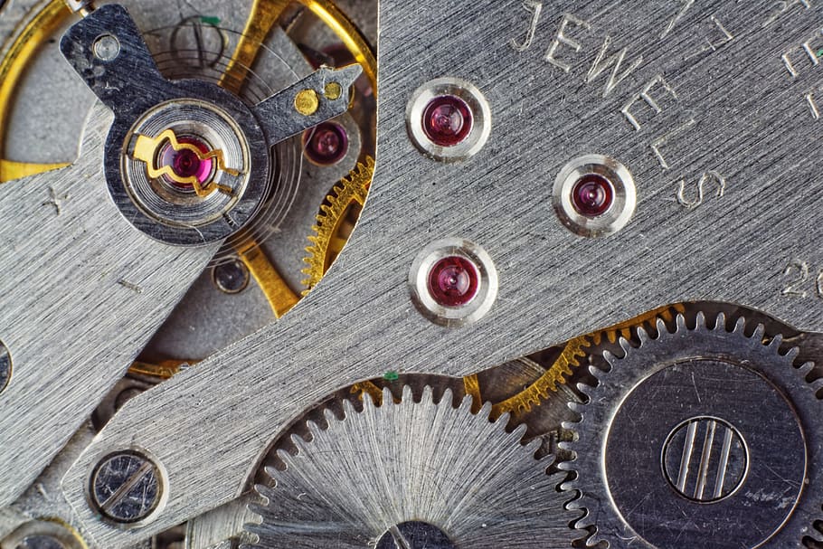 gray steel clock gear, watch, time, gears, time clock, stopwatch HD wallpaper