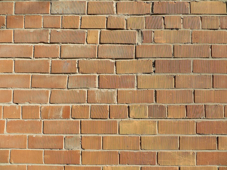 bricks, red brick, wall, stone, brickwall, orange, texture HD wallpaper