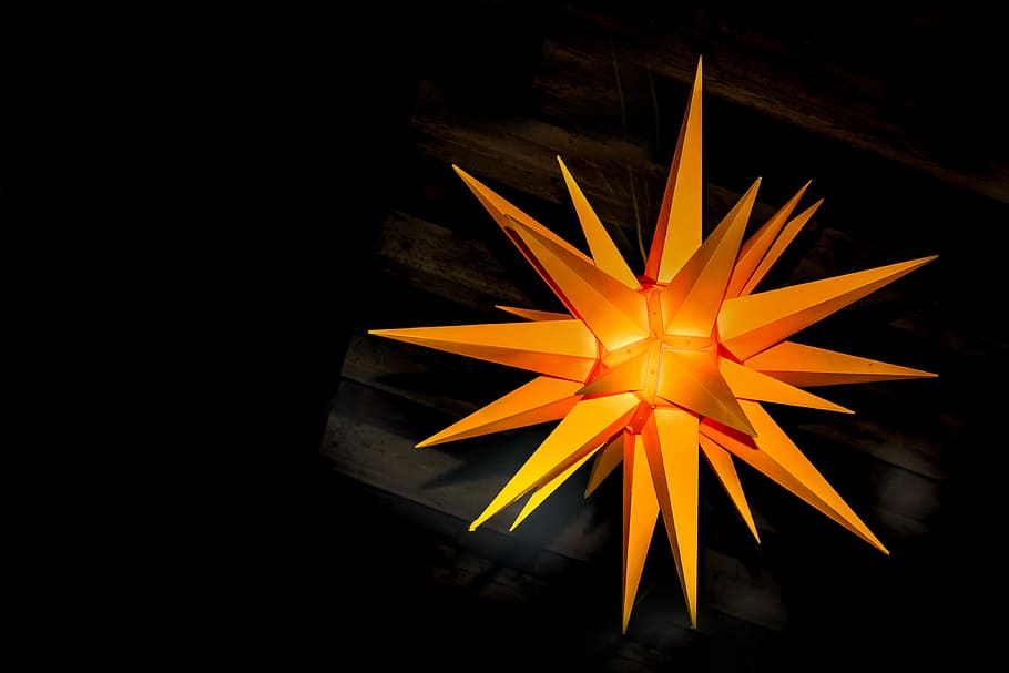 Hd Wallpaper Orange Hanging Decoration Illustration Orange Star Lamp Light Wallpaper Flare