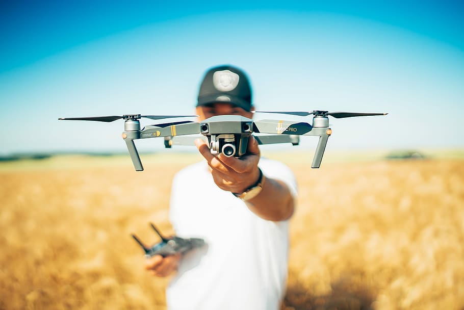 shallow focus photography of quadcopter, shallow focus photography of quad copter drone HD wallpaper