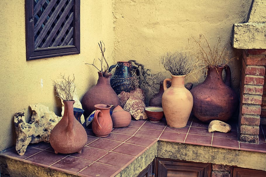 containers, pottery, ceramic, clay, craft, handmade, handicraft HD wallpaper