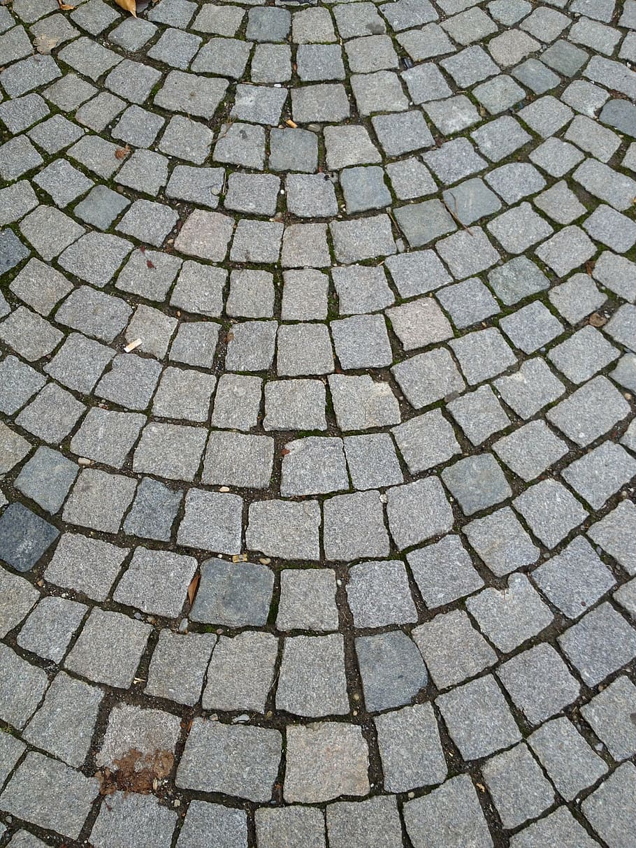 cobblestones, patch, pattern, texture, structure, away, backgrounds HD wallpaper