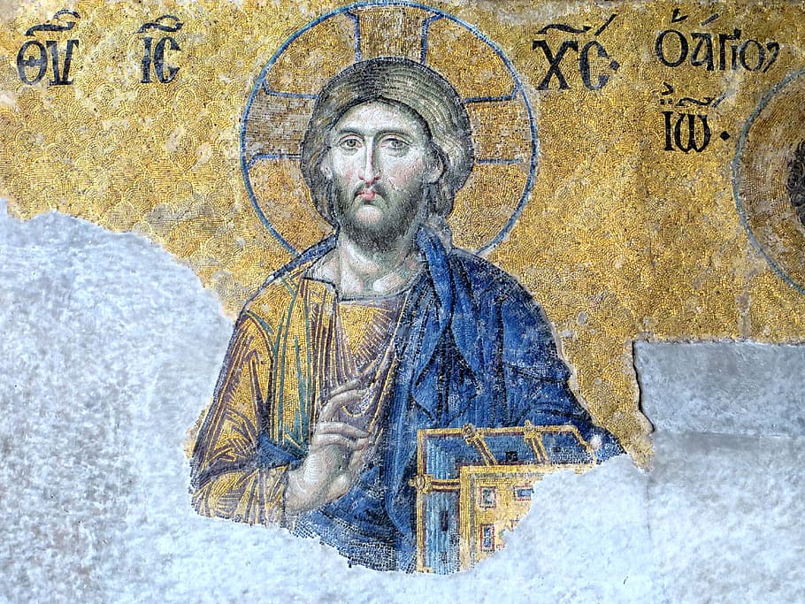 religious illustration, christ, icon, hagia sophia, istanbul