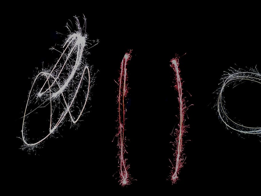 Firework, New, Year, Night, Smoke, Magic, misty, black, colors HD wallpaper
