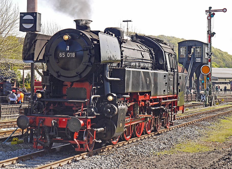 steam locomotive, railway museum, bahnbetriebswerk, bochum, HD wallpaper