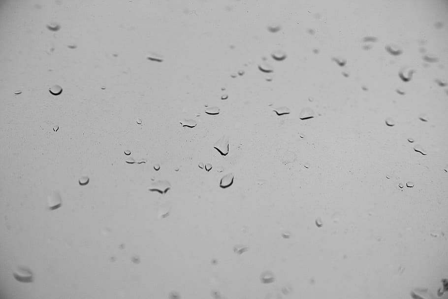 wet, rain, macro, water drop, grey, white, photography, rain drop HD wallpaper