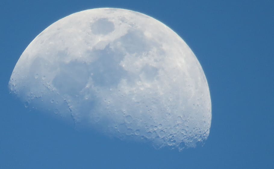 Moon, Lunar Surface, Crater, Space, sky, beauty, white moon HD wallpaper
