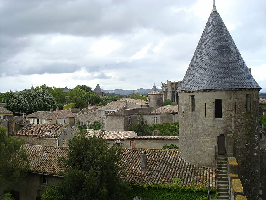 Castle, Tower, Plant, Building, middle ages, imposing, places of interest HD wallpaper
