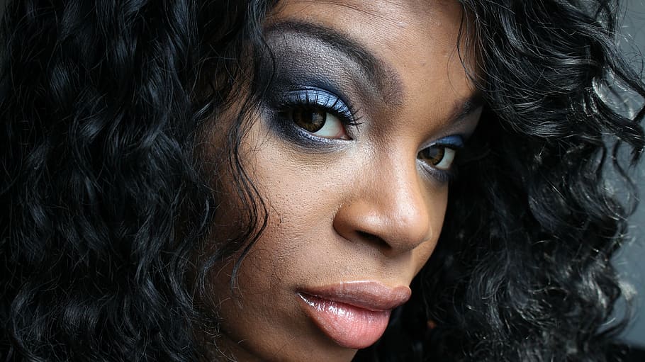 woman posing for photo, makeup, eyes, eyelashes, glamour, cosmetics HD wallpaper