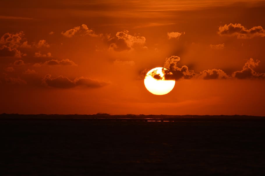 Sunset, Summer, abendstimmung, beach, cloud - sky, scenics HD wallpaper