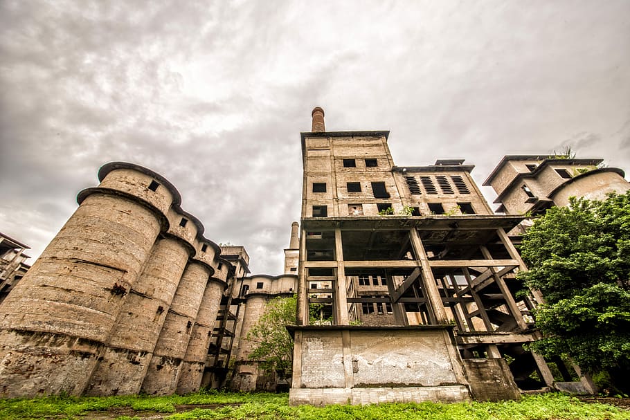 Workshop, Ruins, Wide Angle, Dongguan, history, cloud - sky HD wallpaper
