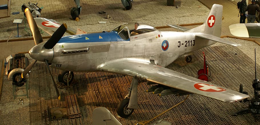 Swiss Airforce P-51D Mustang in Dübendorf museum of military aviation, Switzerland, HD wallpaper