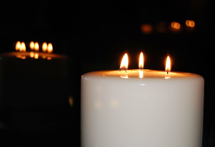 candle, light, mood, flame, advent, candlelight, reflection HD wallpaper