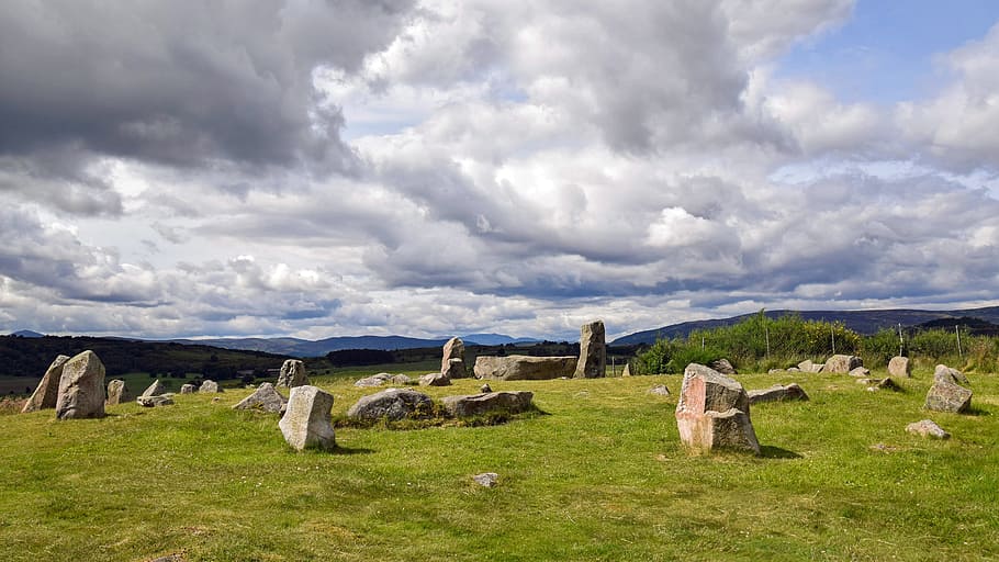 Scotland, Aberdeenshire, Tal, dee-tal, stone circle, old, historically