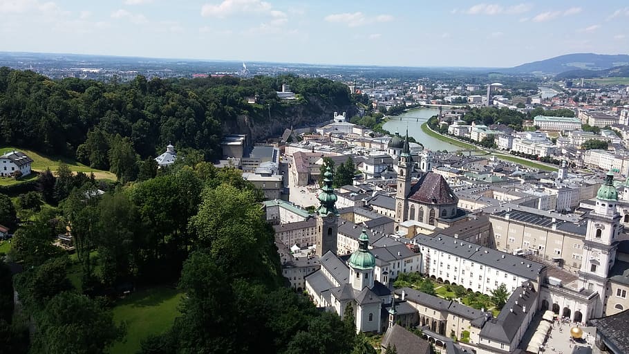 city, view, river, architecture, built structure, building exterior HD wallpaper