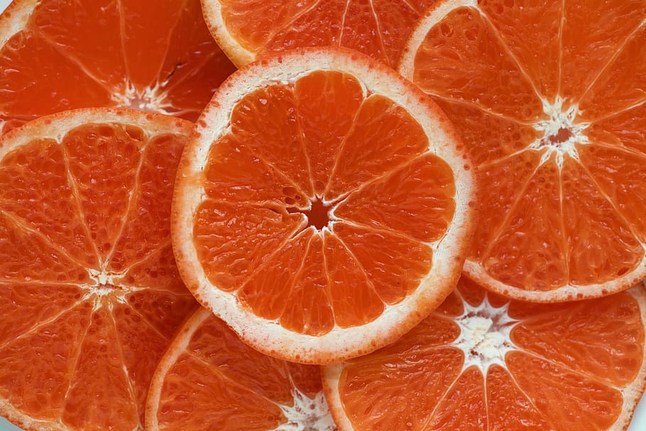 close-up of slice fruit, citrus, grapefruit, juicy, acid, background, HD wallpaper